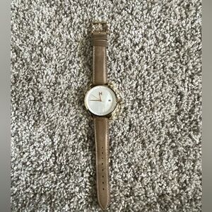 MVMT Women’s Tan Watch with Iridescent Face